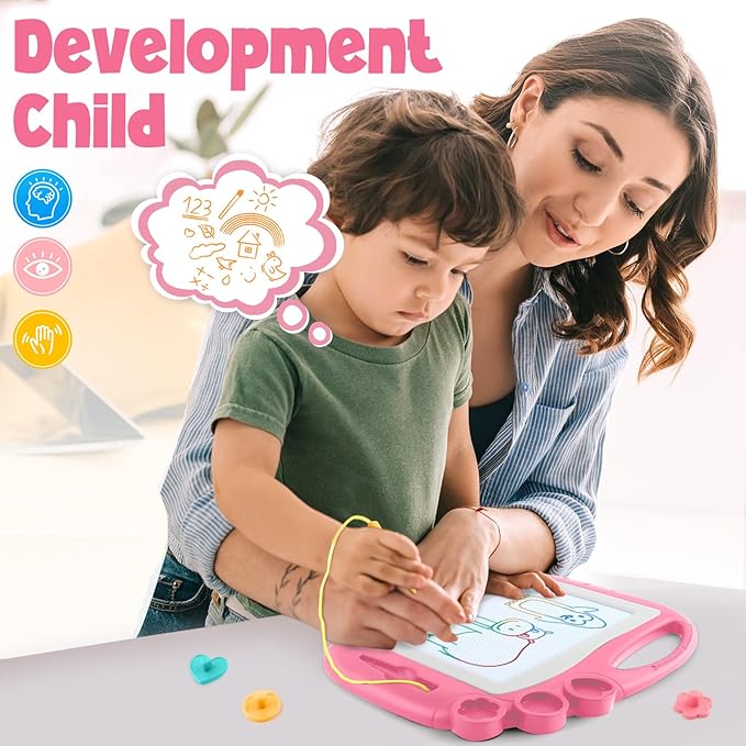 Magnetic Drawing Board, Toddler Toys for Age 1 2 3 Boys Girls, Toddler Drawing Board, Birthday Easter Christmas Halloween Kids Toy Gifts for Boys and Girls