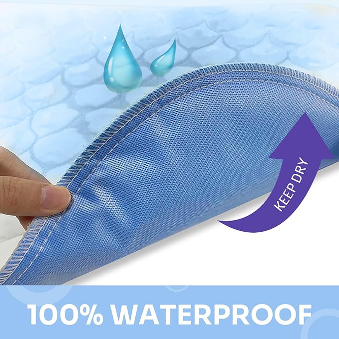 Heavy Absorbency Bed Pads, Washable and Reusable Incontinence Underpads, 34"X76" (1 Pack), Waterproof Sheet and Mattress Protectors