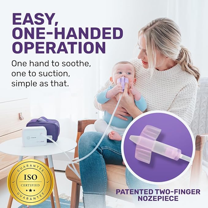 Dr. Noze Best - NozeBot | Electric Baby Nasal Aspirator | Hospital Grade Suction | Nose Sucker and Nasal Vacuum | Safe for Infants and Toddlers (Mild to Severe Congestion - The Original NozeBot)