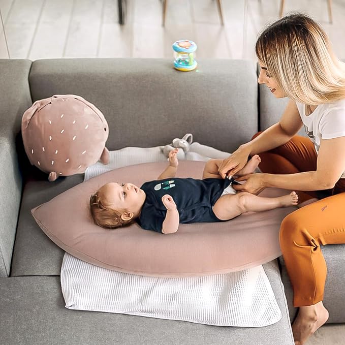 Baby Lounger Cover: Skin-Friendly & Breathable Slipcover for Lounging & Playtime - Snug Fit & Zipper-Free for Safty Daily Homeuse - Must Have for New Parents