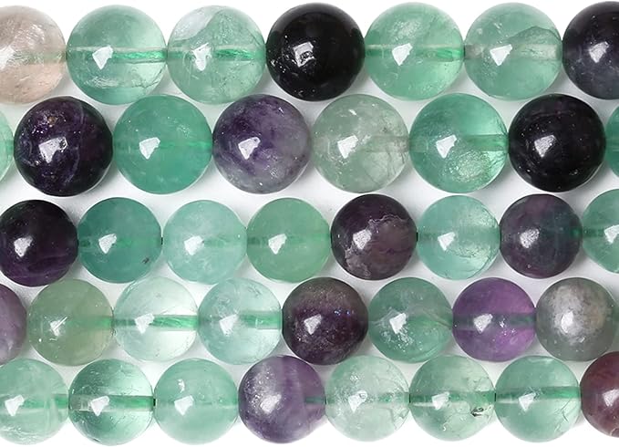 10MM 38PCS Natural Stone Green Fluorite Gemstone Beads for Jewelry Making DIY Bracelet 1 Strand