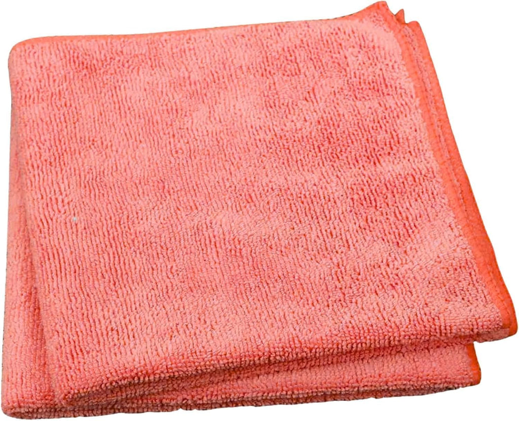Single Microfiber Cleaning Cloth 40x40 cm - Ultra Absorbent Microfiber Cloth for Home, Kitchen Car Bathroom Rags Polish Cleaning 250 GSM (Red)
