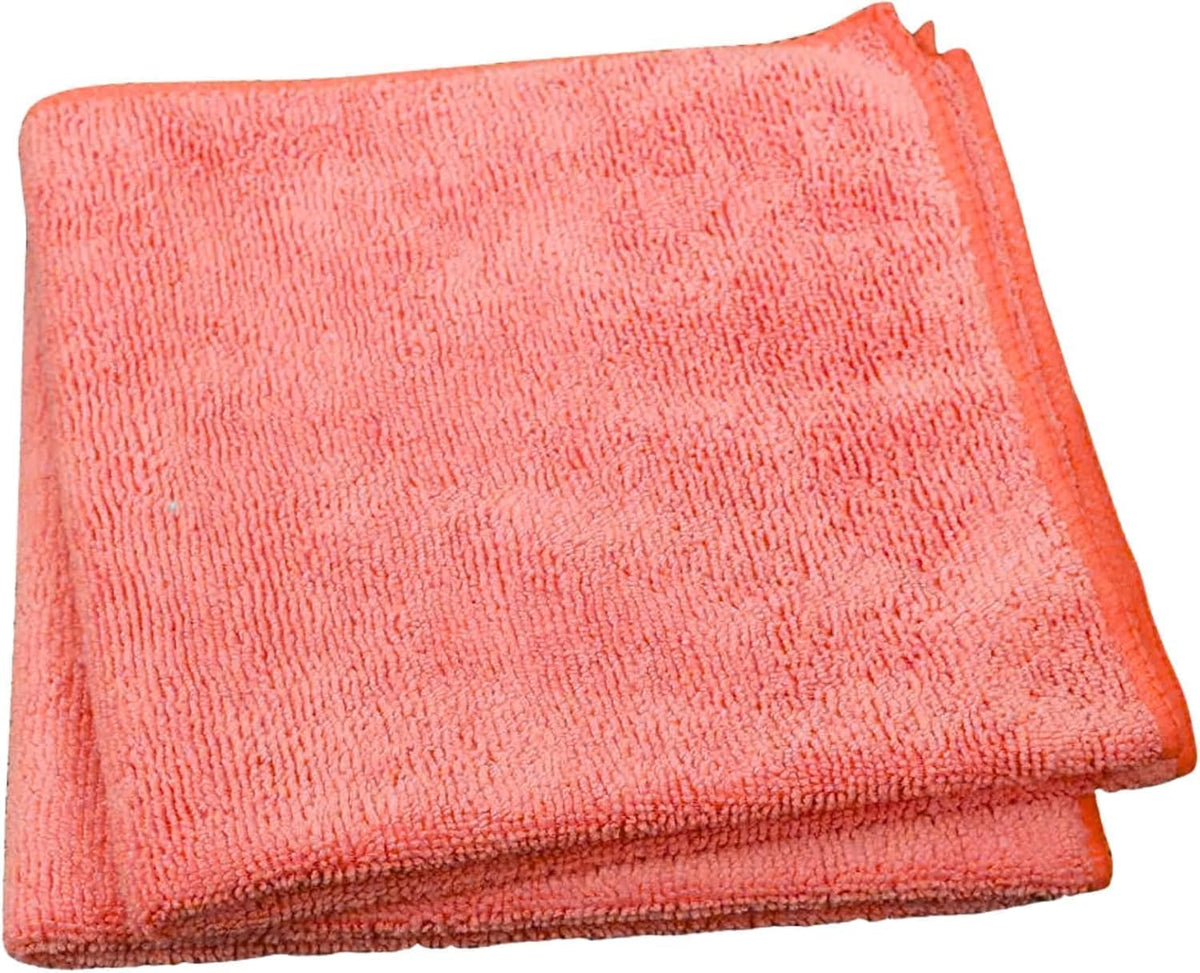 Single Microfiber Cleaning Cloth 40x40 cm - Ultra Absorbent Microfiber Cloth for Home, Kitchen Car Bathroom Rags Polish Cleaning 250 GSM (Red)