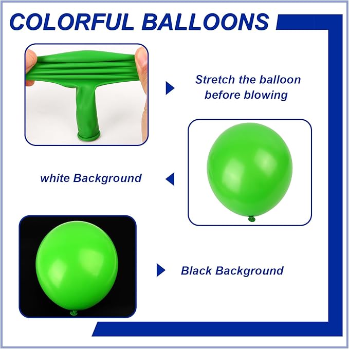 140pcs Lime Green Round Balloons Different Sizes 18 12 10 5 Inch Latex Balloons for Arch Decoration Party Balloon Kit for Graduation Birthday Party Wedding Balloon Baby Shower Decoration