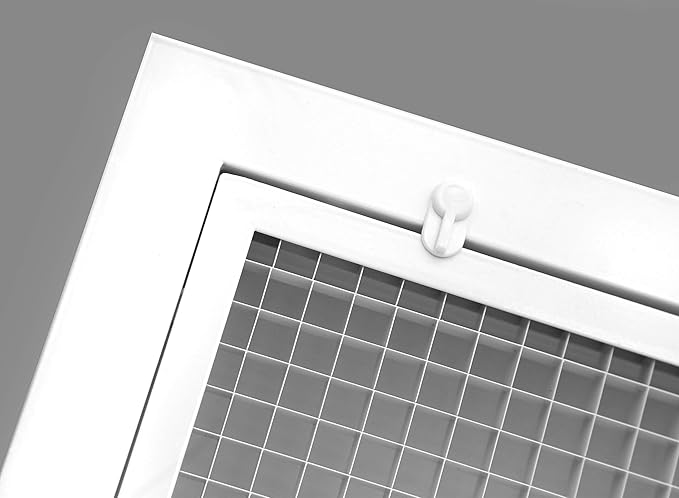 HVAC Premium 20" x 30" Cube Core Eggcrate Return Air Filter Grille for 1" Filter - Aluminum - White [Outer Dimensions: 22.5" x 32.5]