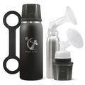 CERES CHILL OG Breastmilk Chiller, Reusable Storage Container, Up to 34 oz. - Bottle Cooler Keeps Milk at Safe Temperatures for Up to 20 Hours, Connects w/Most Pumps (Black)