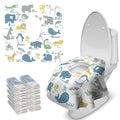 Blissful Diary 20 Pcs Toilet Seat Covers Disposable for Toddlers & Adults, Extra Large Waterproof, Portable Package for Travel, Kids Potty Training