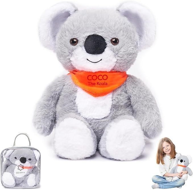ODOXIA Weighted Animals | 3.1lb Koala | Stuffed Weighted Plush for Kids, Adults | Weighted Stuffed Animals | Weighted Plushies | Weighted Plushie