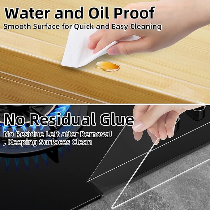 Clear Edge Protector,Safe Corner Protector, Anti-Sharp Edge Protector, for Furniture, Drawers, Tables, Cabinets 2inX6.56FT