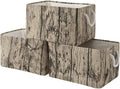 TcaFmac Fabric Storage Basket, Decorative Canvas Storage Bins Baskets for Gifts Empty Tree Stump
