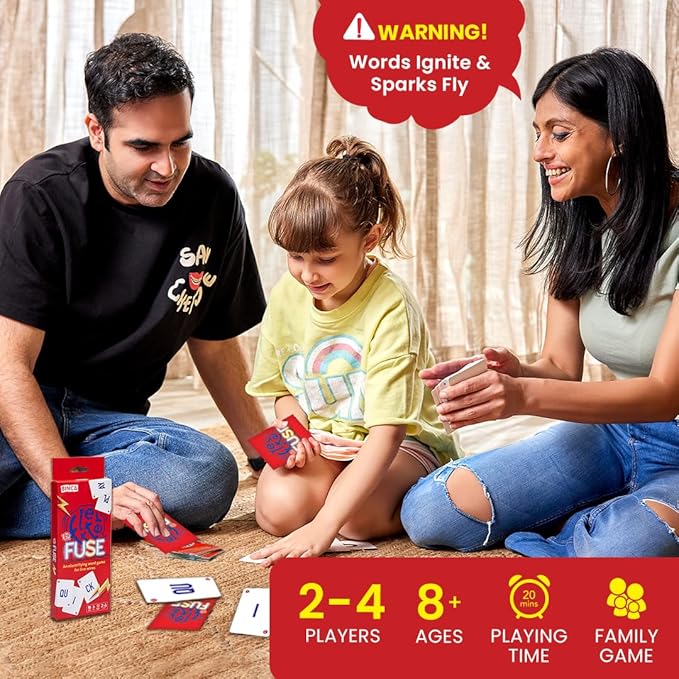 Card Game - Fletter Fuse, Fast-paced Word Game for All Ages, Fun for Family Game Night, Vocabulary Building, Gifts for Kids Ages 8, 9, & 10 Years