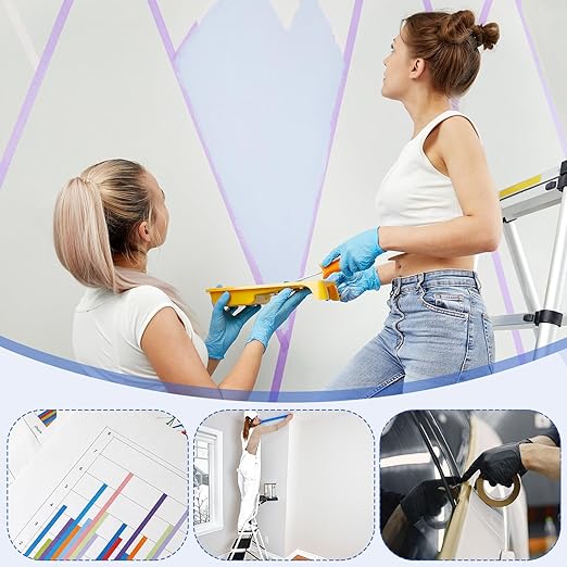 MECCANIXITY Masking Tape 0.7 Inch x 21 Yard Painter's Tape Orange Paint Tapes for DIY Crafts Arts Drawing Decoration Labeling Car Painting Artist Teachers, Pack of 6