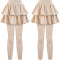 Girls School Uniform Pants Leggings with Skirts Stretch Warm Jegging 4-12 Years