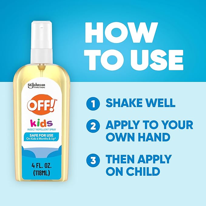 OFF! Kids Insect Repellent Spray, 100% Plant Based Oils, Safe for Use On Babies, Toddlers and Kids, 4 oz