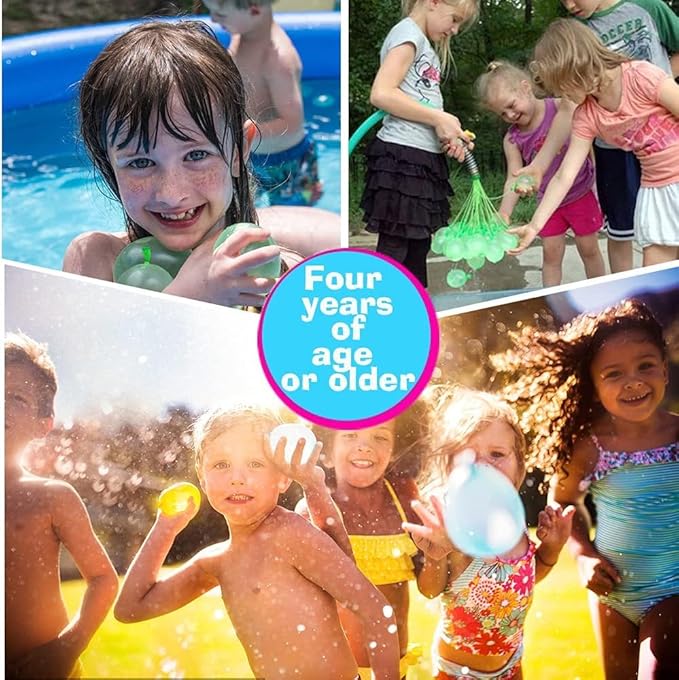 Water for Kids Adults Balloons with Refill Kits Quick Fill Balloons Set Summer Splash Party Easy Quick Fun Outdoor Backyard Summer Water Toys for Pool （999)