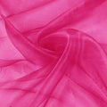 VACVELT Sheer Organza Fabric by The Yard, 60 Inch Wide Hot Pink Organza Fabric Bolt Bridal Sheer Tulle Fabric, Silk Organza Fabric Roll for Wedding Party Decorations Backdrop Curtain (10 Yards)