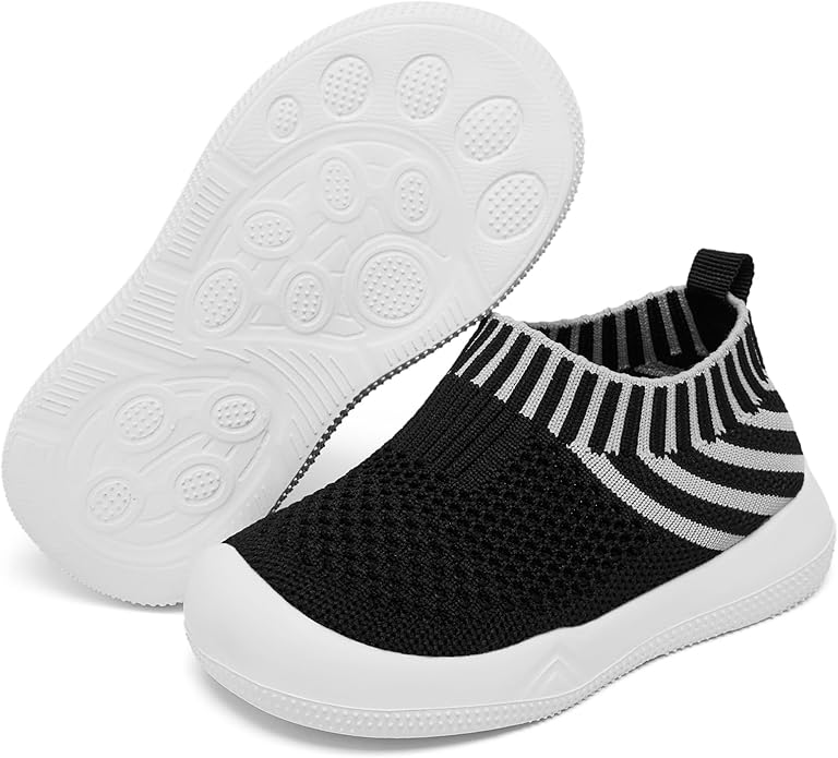 Engtoy Baby Shoes & Socks - Non-Slip Breathable Slippers with Soft Rubber Sole - Baby Boys & Girls Slip On Sneakers