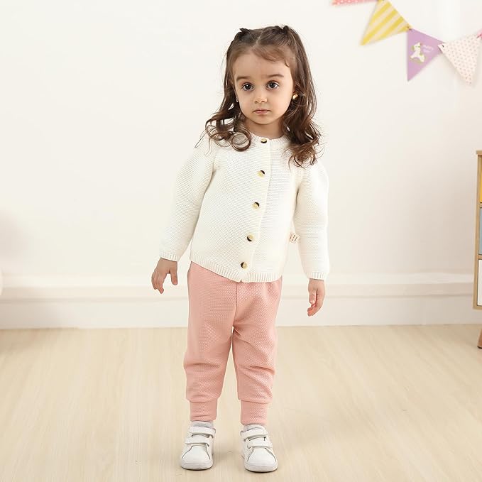 Newborn Toddler Baby Girl Pants Leggings Ribbed Straight Flare Infant Girl Pants Leggings Bell Bottoms 5 Packs