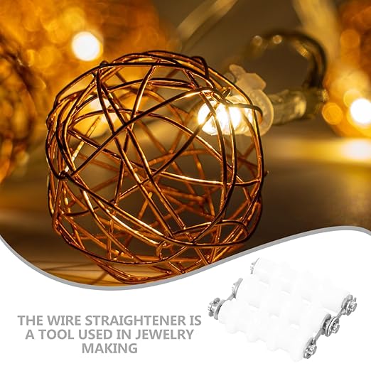 DOITOOL Nylon Wire Straightener for Jewelry Making, Jewelry Wire Straightener Tool Wrapping Tools for DIY Crafts Aluminum Craft Line Straightening, 3 Rollers