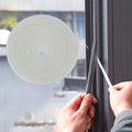 65FT Brush Weather Stripping, Neat Pile Self Adhesive Seal Strip for Windows and Door, Weatherstrip for Soundproofing, Windproof, Dustproof, Stronger Stickiness, 0.35'' Wide x 0.35'' Thick, White