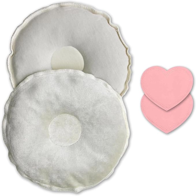 Bamboobies Soothing Nursing Pillows, Daytime Nursing Pads - Reusable, Hot Cold Compress for Breastfeeding- Discreet Leak-Proof Washable Pads for Breastfeeding - 2 Compress Pads, 2 Nursing Pads