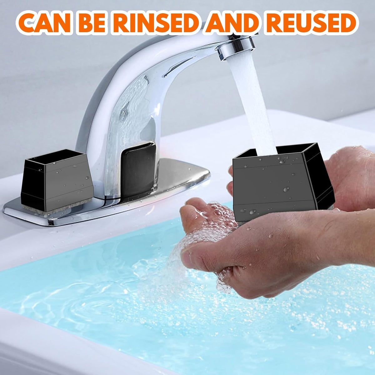 Rectangle Chair Leg Protectors for Hardwood Floors,16 PCS Silicone Covers to Protect Wood Tile Floors Felt Pads Furniture Leg Caps Reduce Noise. Easy to Move.(Black,0.75 x 1.5 Inch,Rectangle)