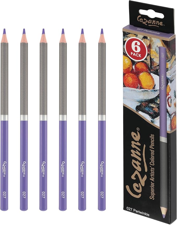 Creative Mark Cezanne Premium Colored Pencils Periwinkle 6 Pack - Highly-Pigmented Drawing Pencils - Coloring Pencils for Drawing, Blending, Coloring, and More