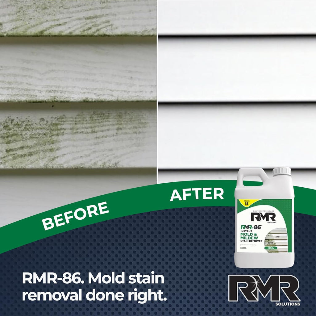 RMR-86 Instant Mold Stain and Mildew Stain Remover Spray - Scrub Free Formula, 2.5 Gallon (320 Fl Oz)
