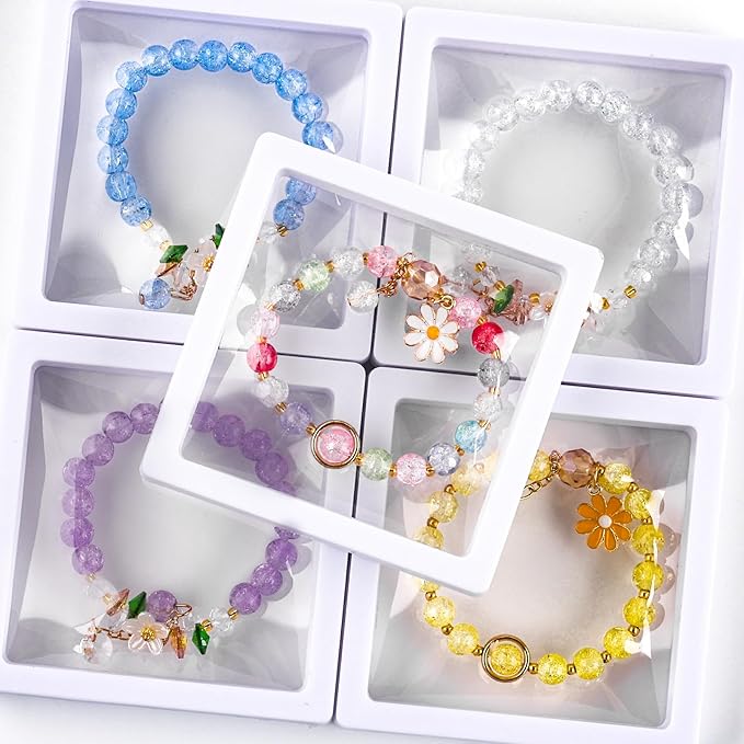 XSEINO About 1200PCS 6mm Glass Beads Bracelet Making Kit,24 Assorted Violet Elegant Series Colorful Crystal Beads for Bracelet and Jewelry Making and DIY Crafts,Friendship Bracelets