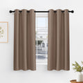 PONY DANCE Dark Brown Blackout Curtains for Living Room 2 Panels, Window Treatment Thermal Insulated Solid Grommet Blackout Drapes for Bedroom, W 42" x L 60", Chocolate Brown