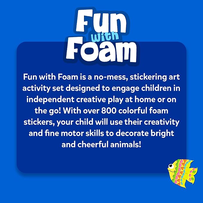 Skillmatics Foam Sticker Art Activity - Under The Ocean, Mess-Free Fun for Kids, 800+ 3D Foam Stickers, DIY Felt Craft Kits, Gifts for Girls & Boys Ages 3, 4, 5, 6, 7