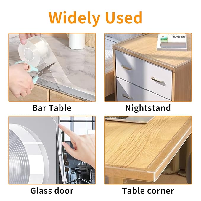 Baby Proofing Edge Protector for Baby 9.84ft,Clear Edge Protector Strip Sharp Edge Wrap Cover Tape,Corner Bumpers for Furniture,Crib Rail Covers for Teething