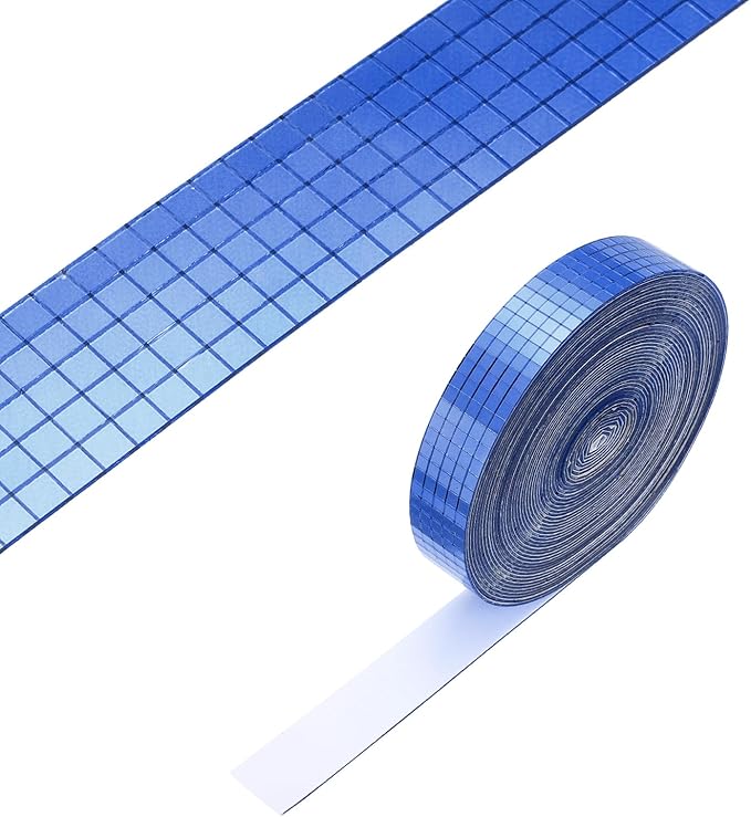 PATIKIL 5x5mm Self Adhesive Mirrors Mosaic Tiles, 10000 Pcs Square Mini Glass Mosaic Disco Tile Sticker for DIY Craft Disco Ball Party Decoration, Blue