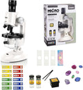 Little World Microscope for Kids, 100x 400x and 1200x Science Kits for Kids Age 5-7 Age 8-12, Microscope Beginner Kit with LED, Learning Resources Toys, Science Experiment STEM Kits, White