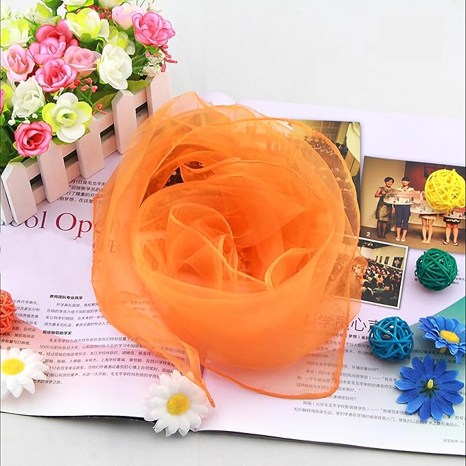 Larcele 12 Pieces Juggling Dance Scarf for Performance Prop Accessory 24 x 24 inches WDSJ-02