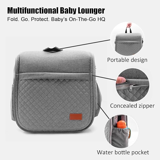 Baby Lounger - Baby Lounger Pillow for Newborn, 0-18 Months, Foldable Infant Lounger Soft Breathable for Home and Travel