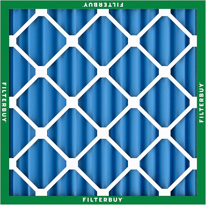 Filterbuy 12x12x2 Air Filter MERV 13 Optimal Smoke & Allergy Defense (3-Pack), Electrostatic Pleated HVAC AC Furnace Filters Replacement, Made in USA (Actual Size: 11.50 x 11.50 x 1.75)