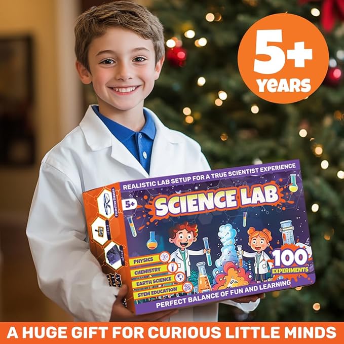 Science Kits for Kids | Ultimate Chemistry Lab Setup with 100 Experiments | Toys Set for Boys and Girls Age 7-8-9-12