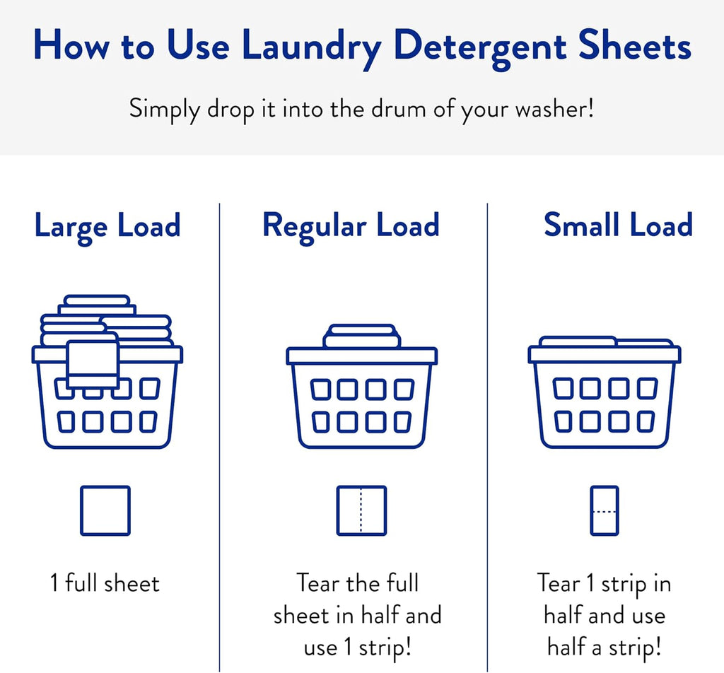 The Clean People Laundry Detergent Sheets - Laundry Soap - Ultra Concentrated, Recyclable Packaging, Stain Fighting - Peppermint, 32 Pack