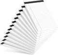 12pcs Small Note Pad 5x8 College Ruled White Legal Pads Paper Notepads 12 Pack Study Back Writing Pads 5 x 8 Legal Pads Perforated Narrow Ruled Pads of Paper White