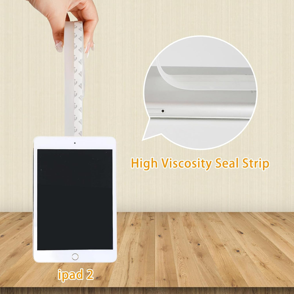 Door Weather Stripping Doors Seal Strip, 26 FT Silicone Sealing Tape for Door Draft Stopper Adhesive for Doors, Windows and Shower Glass Gaps(White, 25mm)