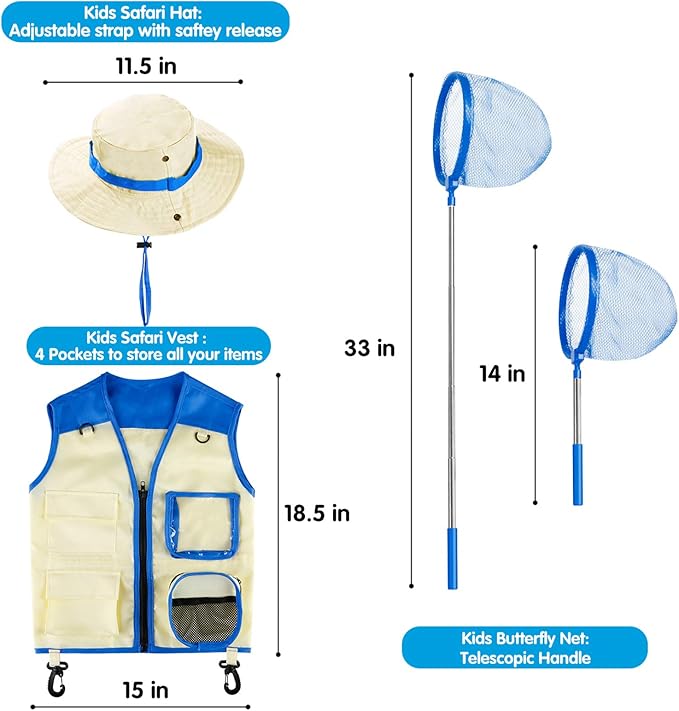 INNOCHEER Bug Catcher for Kids, Kids Explorer Kit, Kids Outdoor Toys for Toddlers 3-5, Outdoor Toys for Kids Ages 4-8, Gifts Toys for 3 4 5 6 7 8+ Year Old Boys, Outside Toys for Kids Ages 4-8 8-12