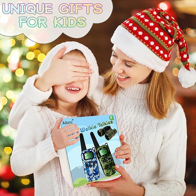 Walkie Talkies for Kids Toys Boys Gifts Aged 5+ Long Range 2 Way Radio for Camping Hunting Hiking Outdoor Game 6 7 8 9 10 Year Old Birthday Present for Kids