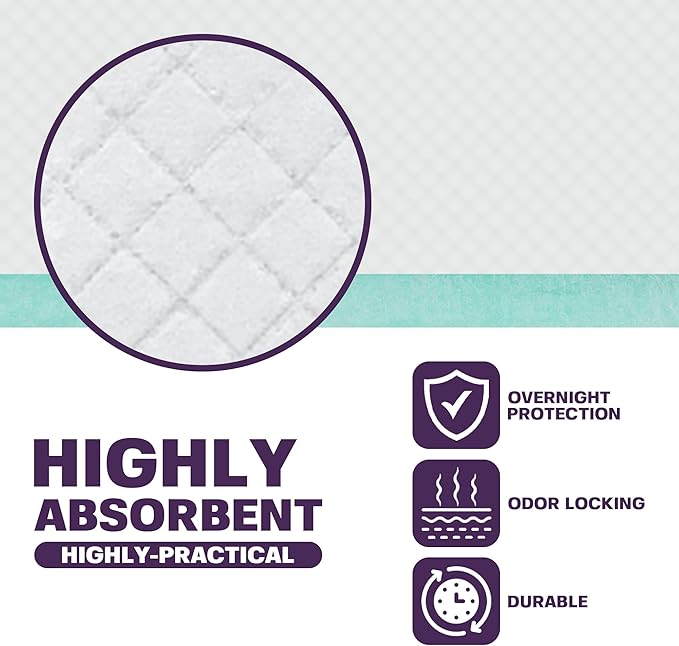 Disposable Bed Pads for Adults 17 x 24 (600 Count) - Super Absorbent and Waterproof - Incontinence Bed Pads, Chuck Pads, Chux Pads, Changing Pads for Baby, Pee Pads for Kids