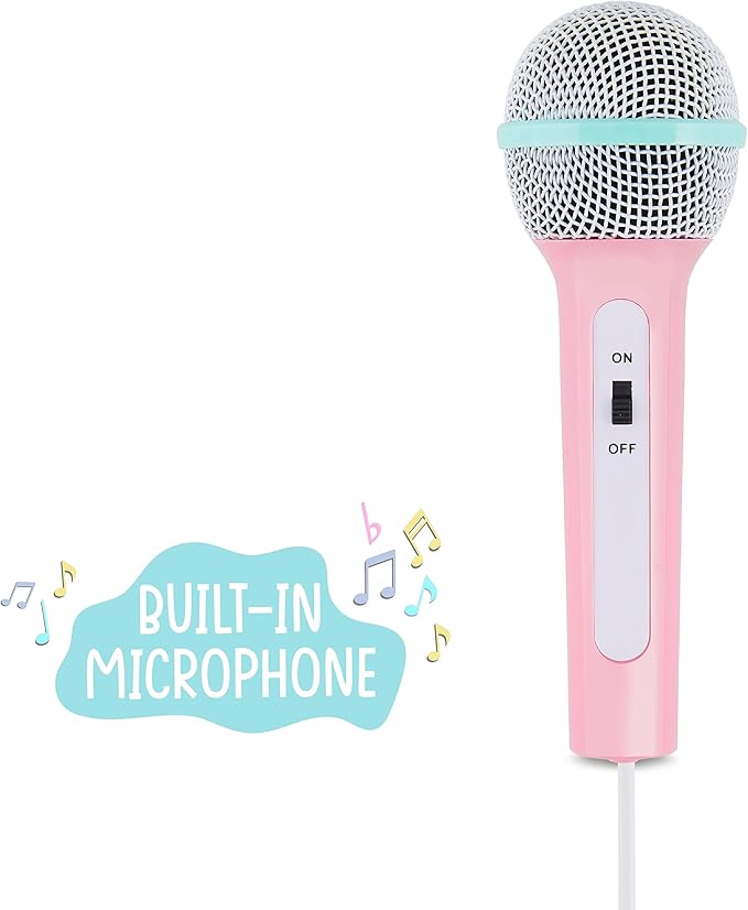 Singimals Kids Karaoke Speaker with Microphone - Unleash Your Child's Inner Superstar, Bluetooth v5.1, 12H Playtime, 5W Speaker, Multicolor LED Lighting, Shimmer The Unicorn