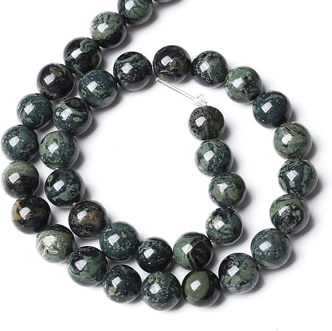 10MM 38PCS Natural Stone Kambaba Jasper Loose Beads for Jewelry Making DIY Bracelet Necklace