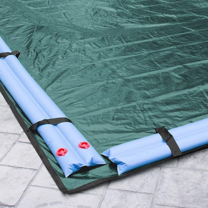 Robelle 20 x 45 ft Commercial Teal Winter Pool Cover for Inground Pools, 5 ft Overlap (25 x 50 ft Cover Size), Solid 12 x 12 Scrim, 3.7 oz/yd2, 18-Year Warranty, Style: 392045RA