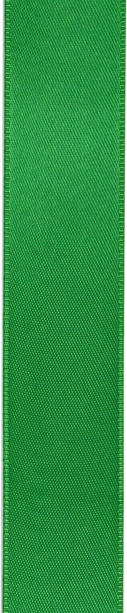 LIUYAXI Green Double Faced Satin Ribbon, 3/8" X Continuous 25 Yards, Ribbons Perfect for Gift Wrapping Bows Bouquet Wedding Decor DIY Craft and More