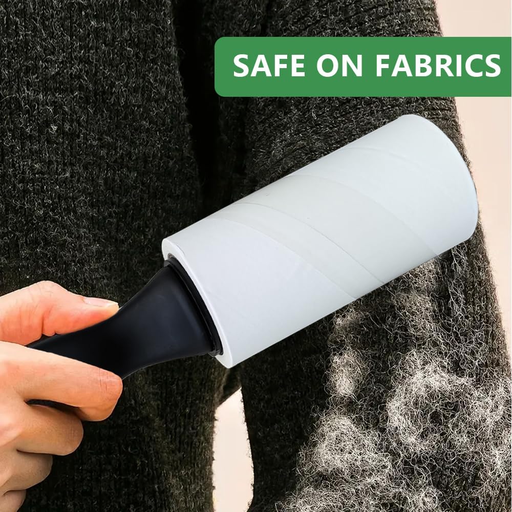 Lint Rollers for Pet Hair Extra Sticky, 600 Sheets Value Set Lint Roller with 2 Upgraded Handles, 6 Rollers Portable Pet Lint Remover for Clothes, Furniture, Carpet, Dog & Cat Hair Removal