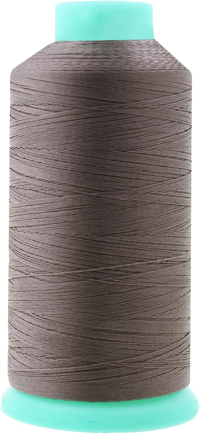 Mandala Crafts Bonded Nylon Thread Taupe Heavy Duty Sewing Threads - 1500 YDs Size 69 210D T70 Tex 70 Thread for Leather Jeans Weaving Outdoor Marine Upholstery Threads